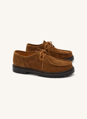 Smallable Kid - Coleman Suede Derby Shoes | Caramel