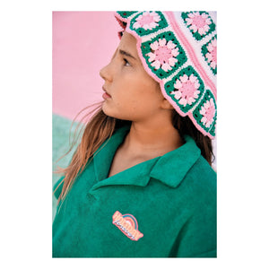 Bonton - Livio apple terry polo shirt | Emerald green