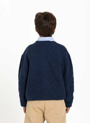 Smallable Kid - Matteo Wool Sweater | Indigo Blue