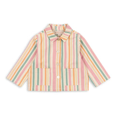 Konges Sløjd - Frankie Striped Organic Cotton Jacket | Pink