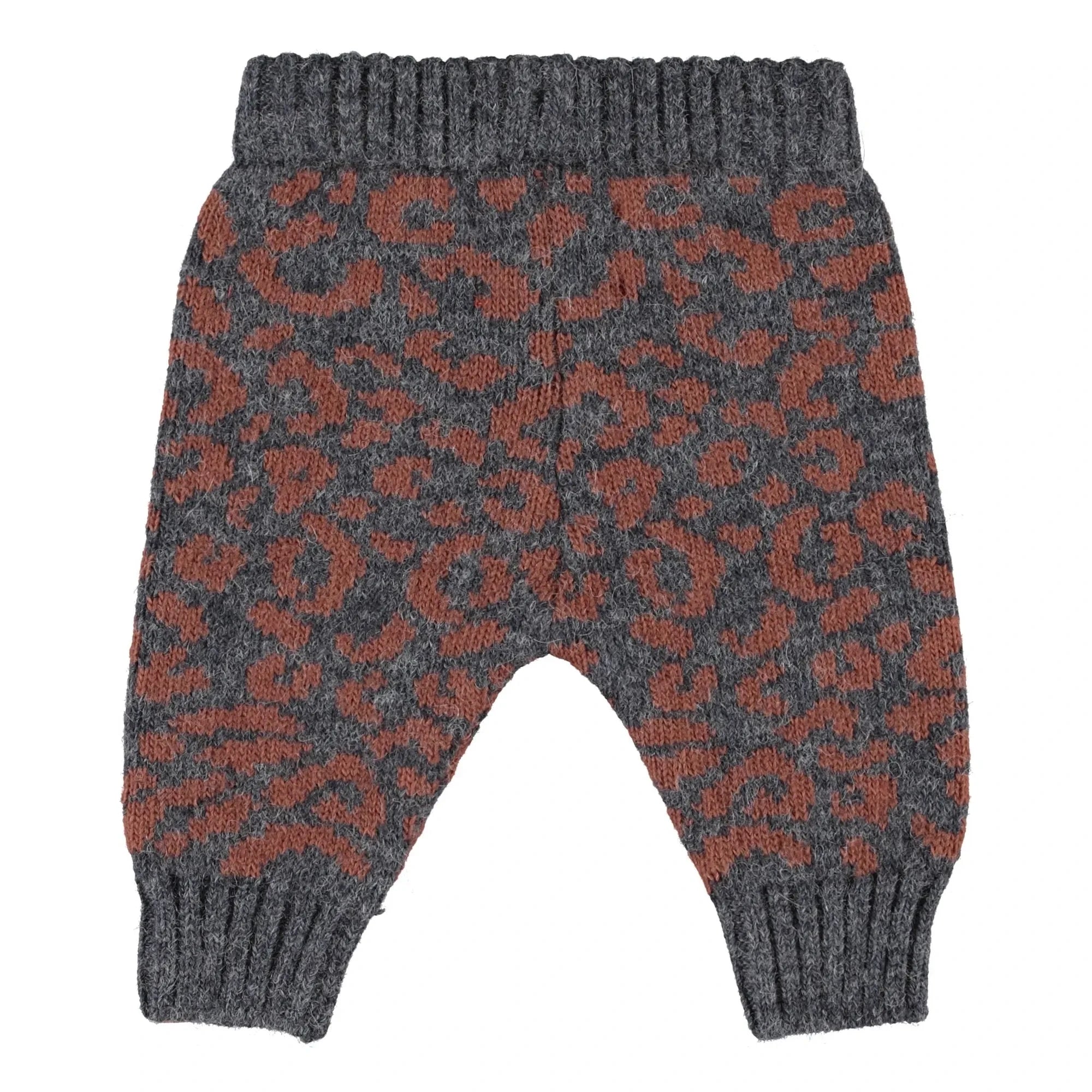 Piupiuchick - Leopard Mesh Leggings | Charcoal Grey