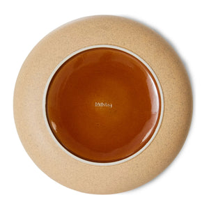 HKliving - Stone Ceramic Salad Bowl | Beige