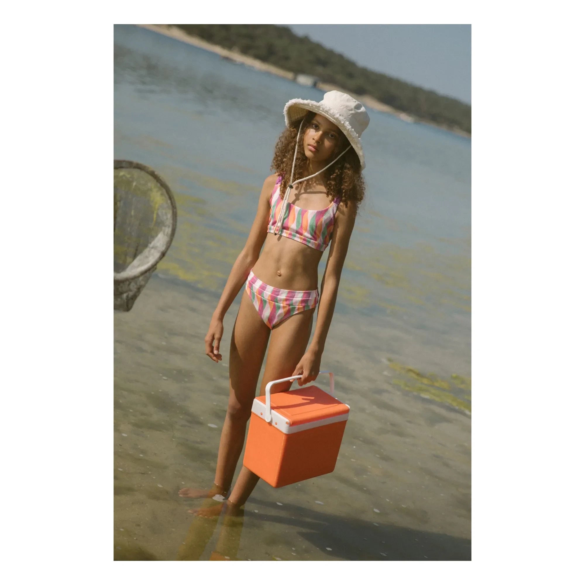 My First Cantê - Taylor Abstract Textured Swimsuit | Pink