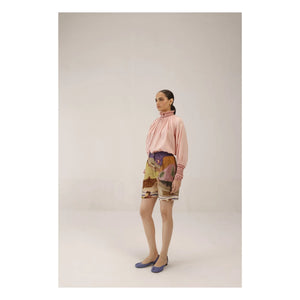 CORD - Short Wide Leg Linen | Brown
