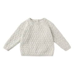 Quincy Mae - Chiné Recycled Fiber Sweater | Light Blue