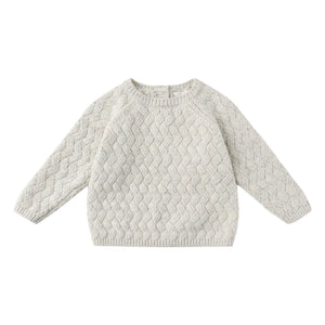 Quincy Mae - Chiné Recycled Fiber Sweater | Light Blue
