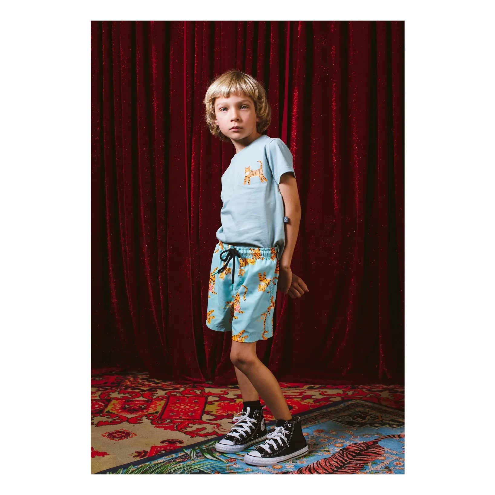 Pepita & Me - Tiger Swim Shorts | Blue