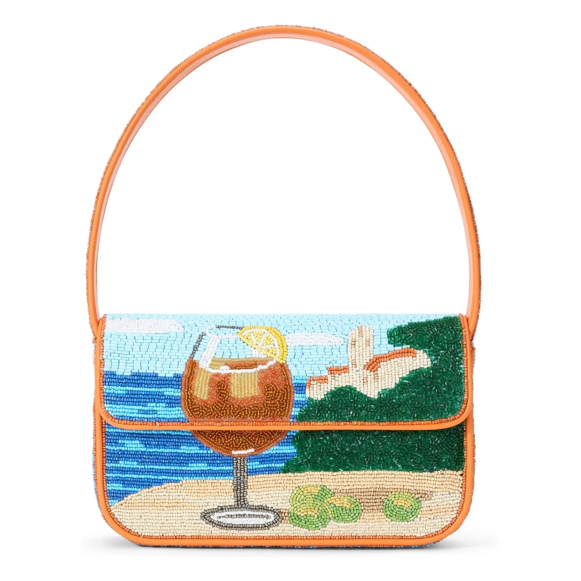 Staud - Tommy Beaded Bag | Sunset