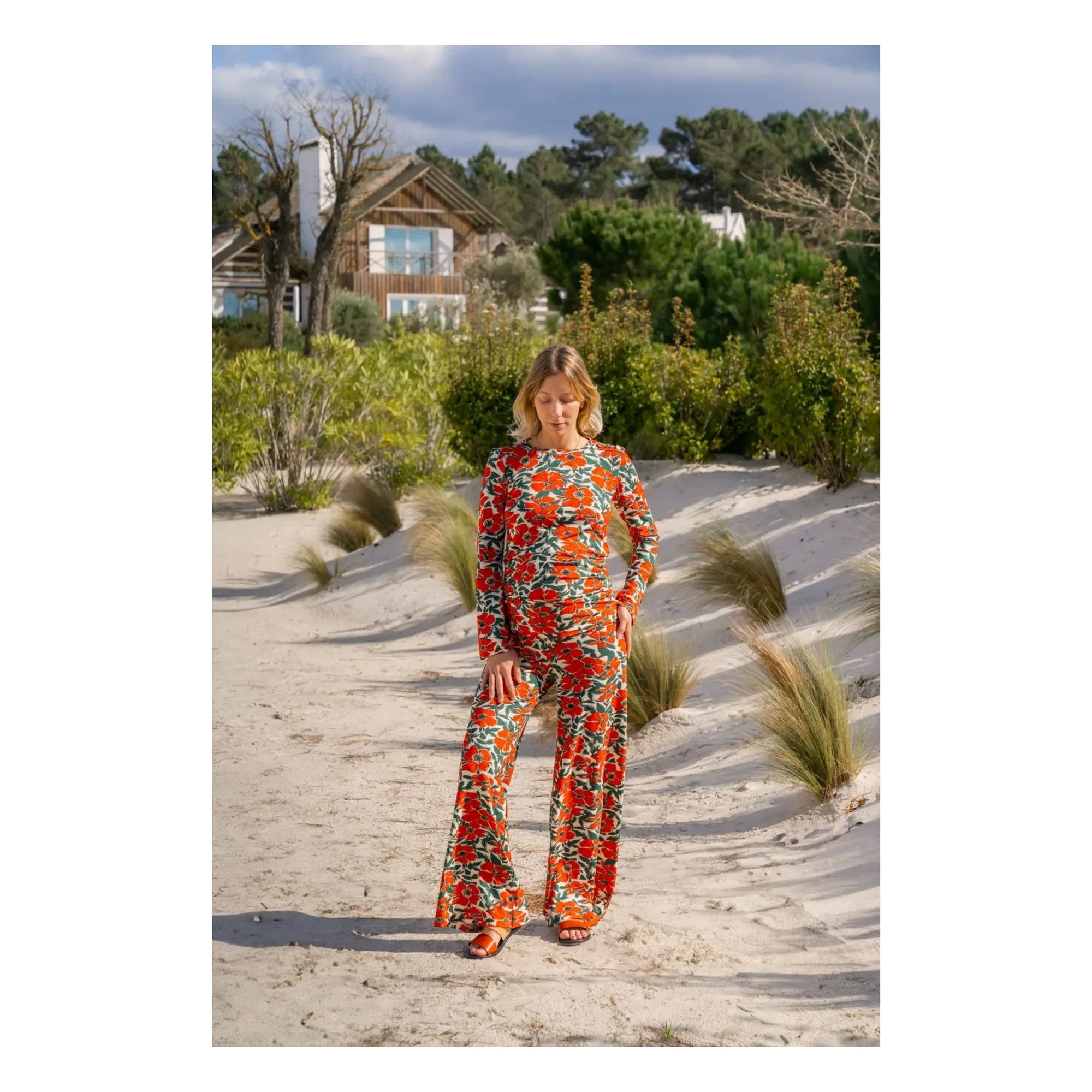 Paloma Collection - Andrea Poppy Maternity Pants | Red
