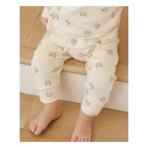 Quincy Mae - Organic Cotton Bear Pants | Ecru