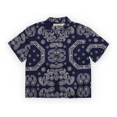 The New Society - Aster Bandana Shirt | Dark Blue