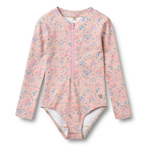 Wheat - Margot Fleuri Recycled Fiber UV Protection Swimsuit | Light Pink