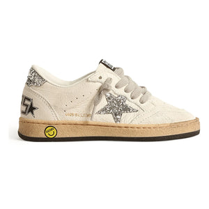 Golden Goose - Ballstar Glitter Laced Sneakers | Silver