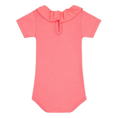 Petit Bateau - Organic Cotton Bodysuit with Crew Neck | Coral