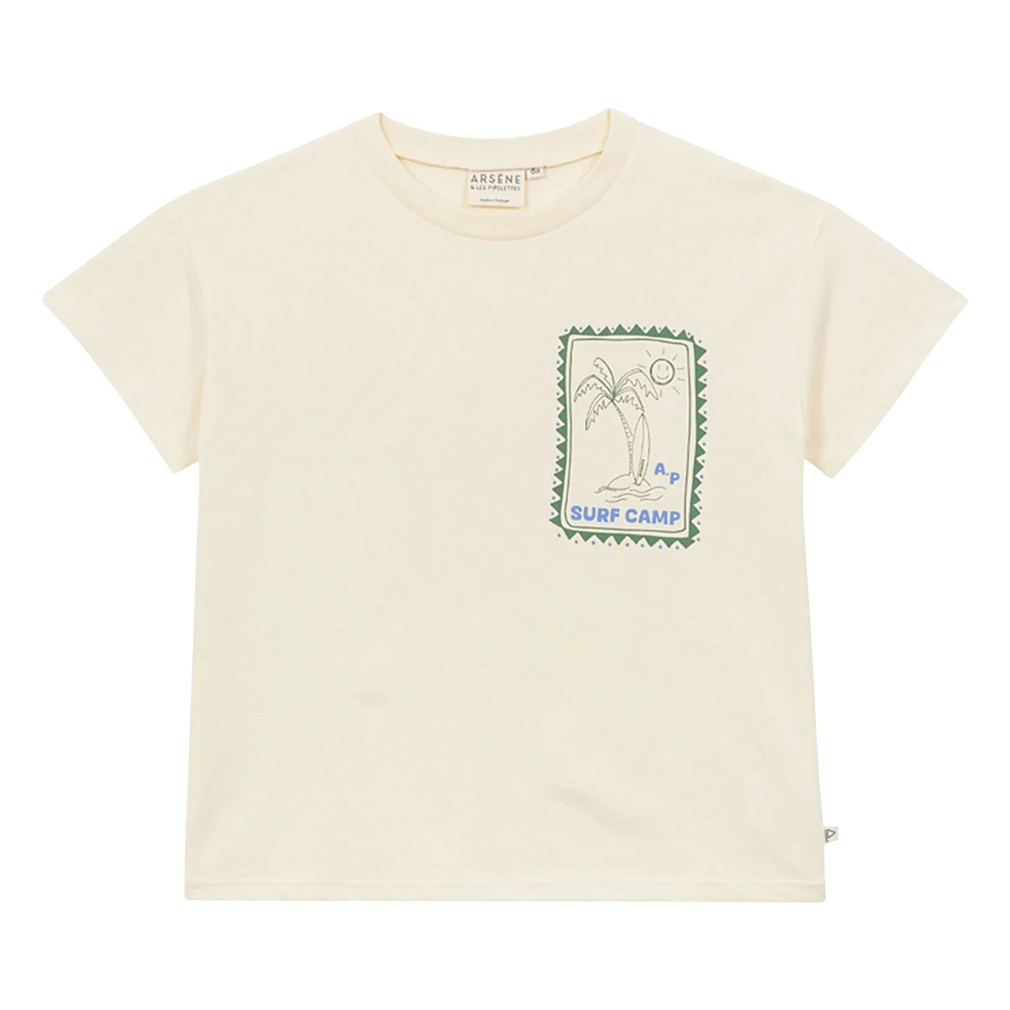 Arsène et Les Pipelettes - Surf Camp Organic Cotton T-Shirt | Off-White