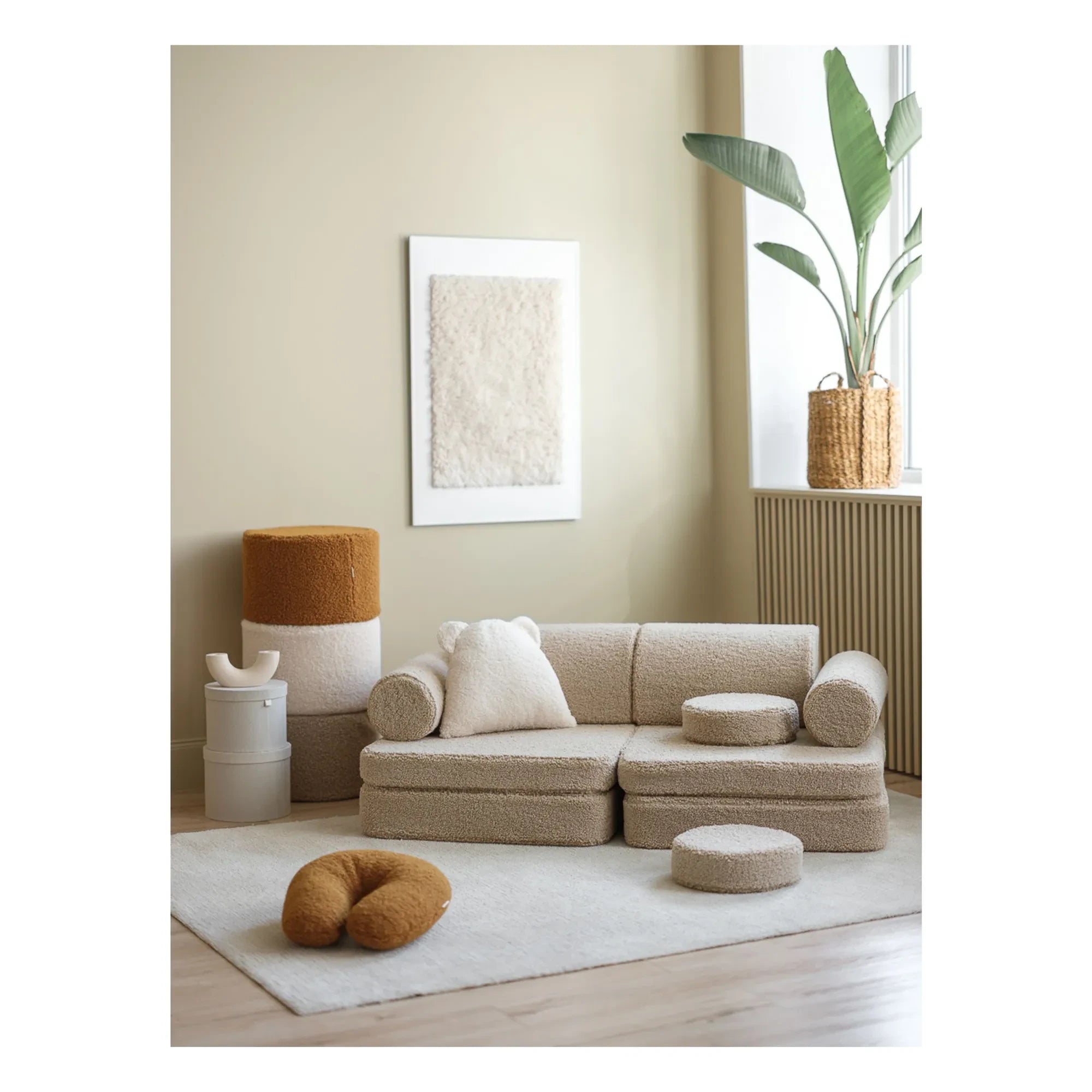 Wigiwama - Modular Plush Sofa | Beige