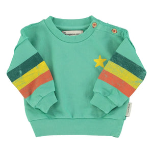 Piupiuchick - Striped Organic Cotton Sweatshirt | Green