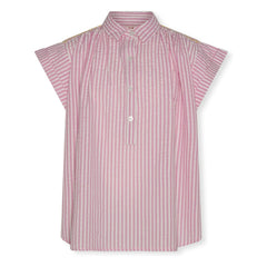 AO76 - Eva Striped Button-up Blouse | Pink