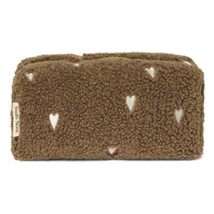 Studio Noos - Heart Patterned Cosmetic Bag | Brown
