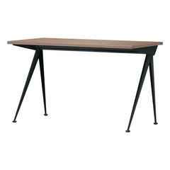 Vitra - Compas Direction Desk - Dark Black Base - Jean Prouvé, 1953 | Walnut