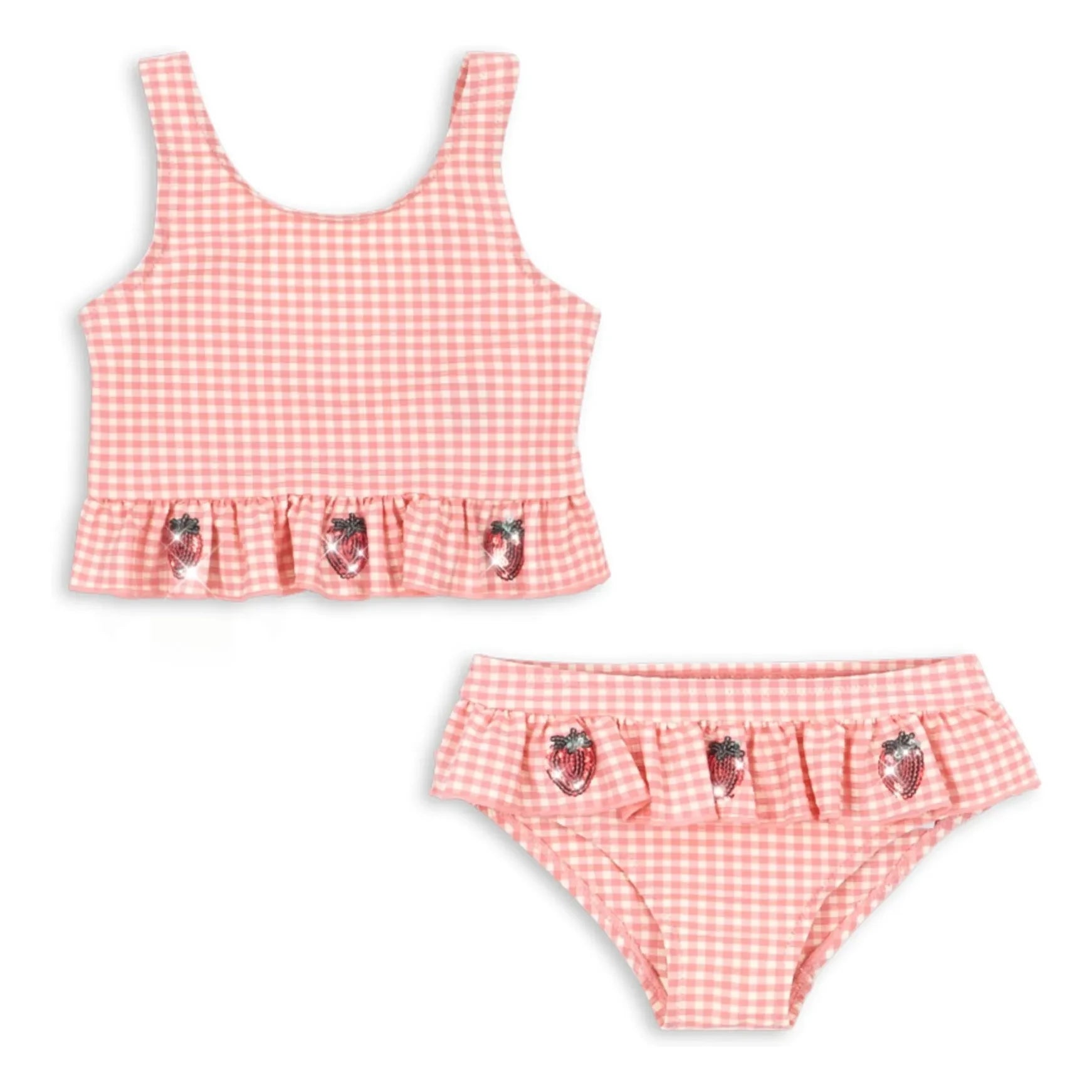 Konges Sløjd - Etta Checkered Strawberry Swimsuit | Pink