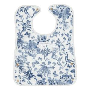 Tartine et Chocolat - Toile de Jouy Printed Bib | Navy Blue