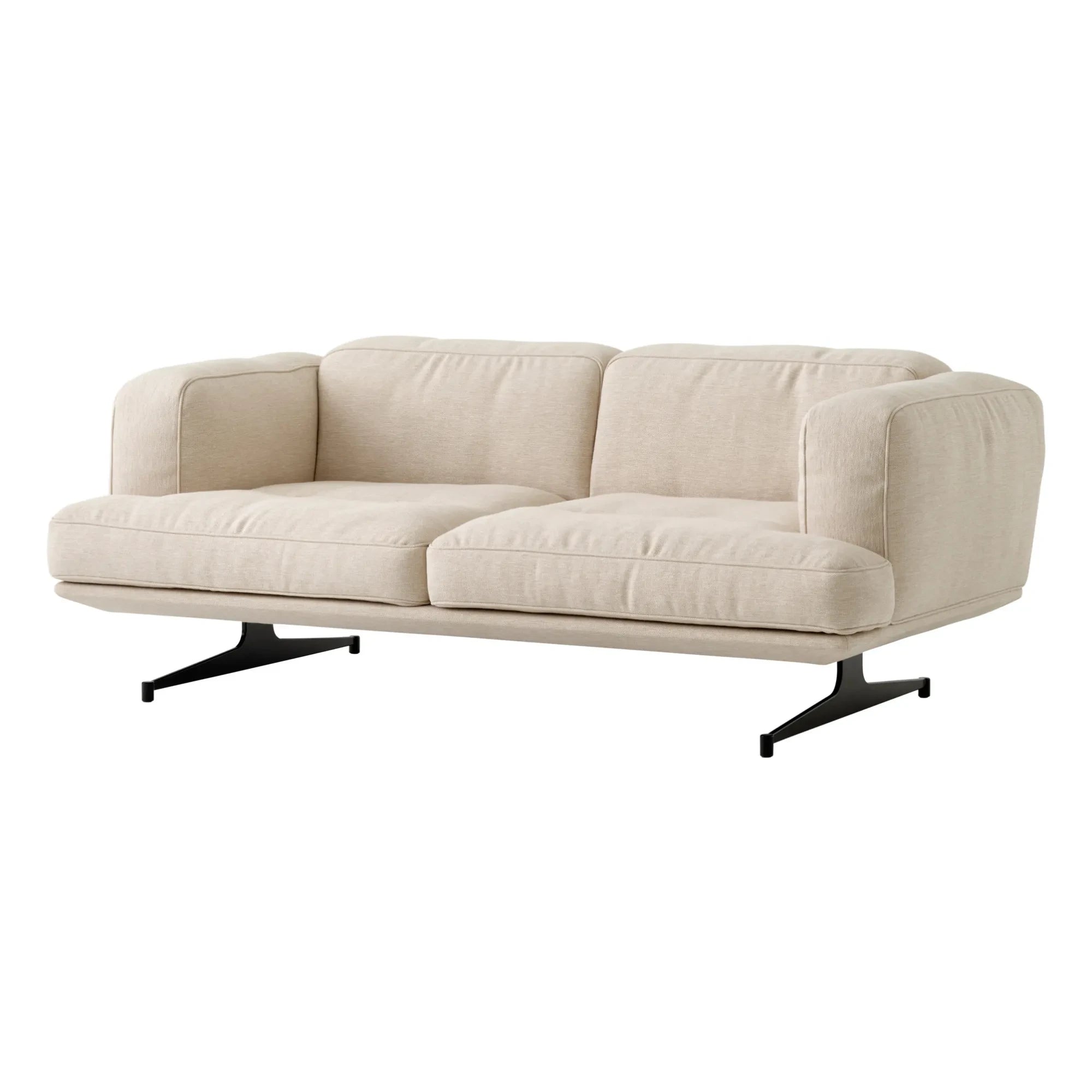 & Tradition - Inland AV22 2-Seater Sofa, Black Base | Beige