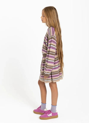 Smallable Kid - Lya Striped Wool Dress | Pink