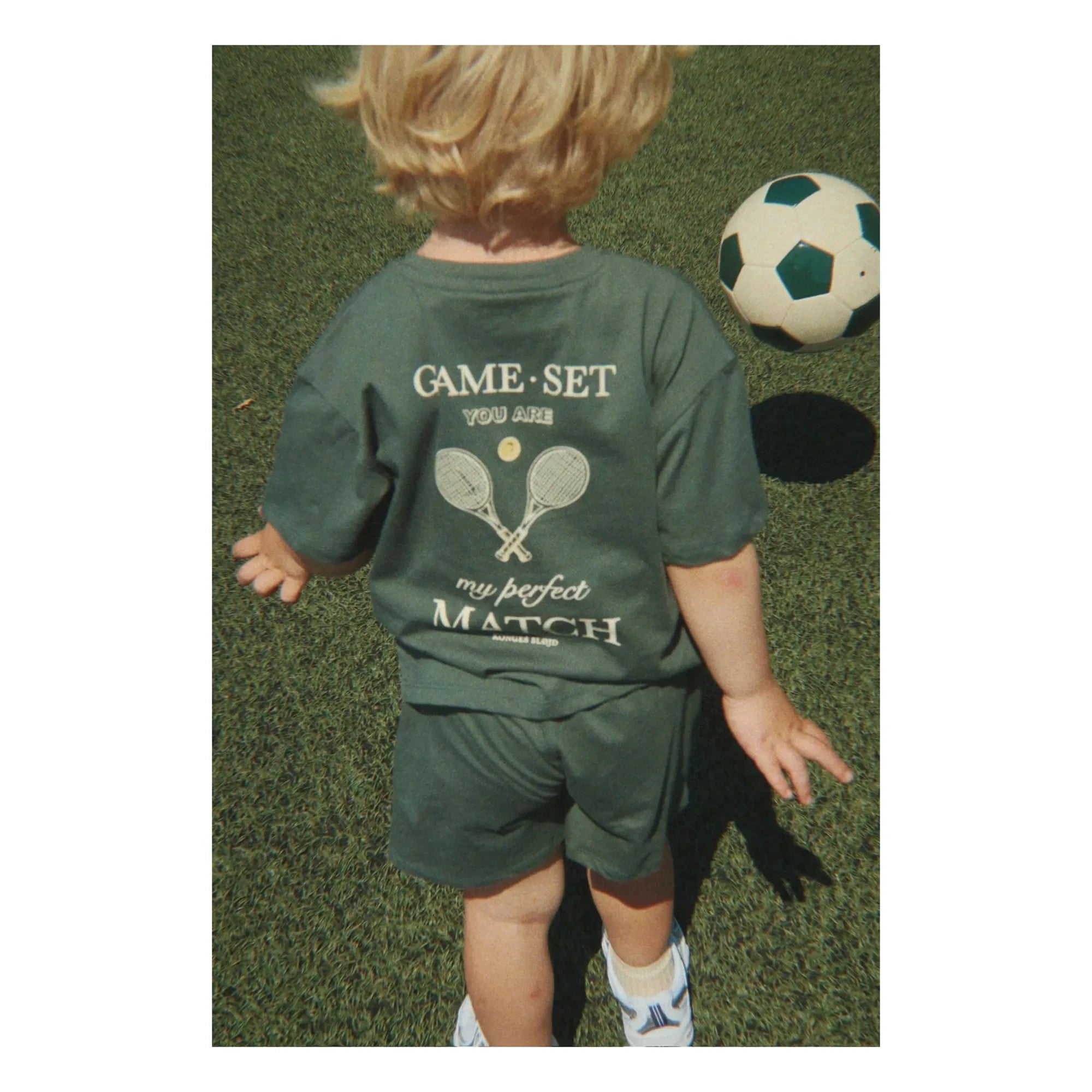 Konges Sløjd - Famo Organic Cotton Tennis T-Shirt and Shorts Set | Dark Green