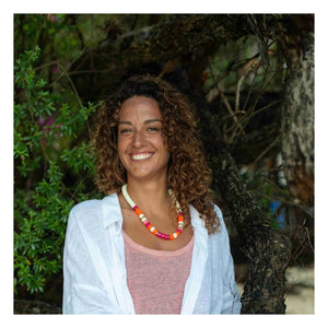 Parabaya - Praia Orange Ivory Necklace | Ivory