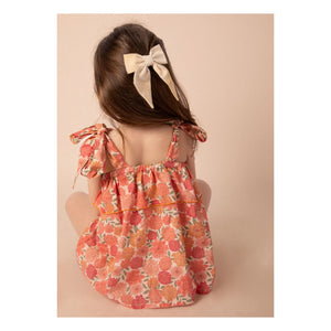 Loir - Castille Blouse Organic Cotton Flowers | Coral