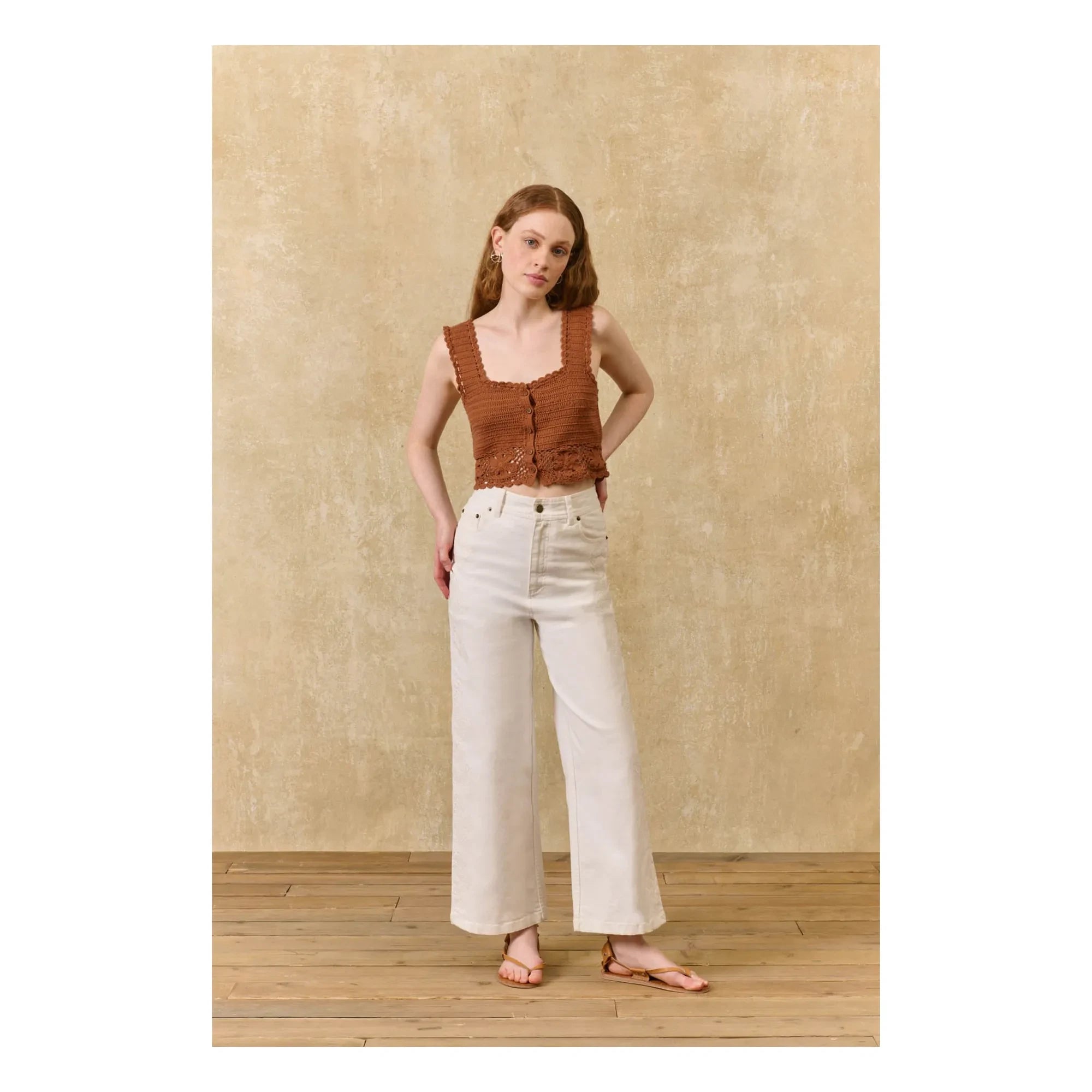Louise Misha - Alda Cotton Top | Caramel
