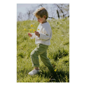 Yuki - Organic velvet pants | Olive