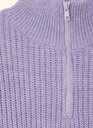 American Vintage - Crashway Wool and Alpaca Zip Sweater | Lilac