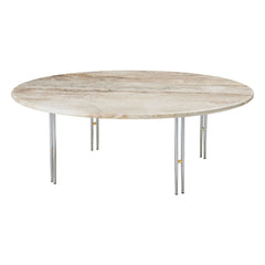 Gubi - IOI Side Table, Chrome Base D100 cm, GamFratesi | Chrome