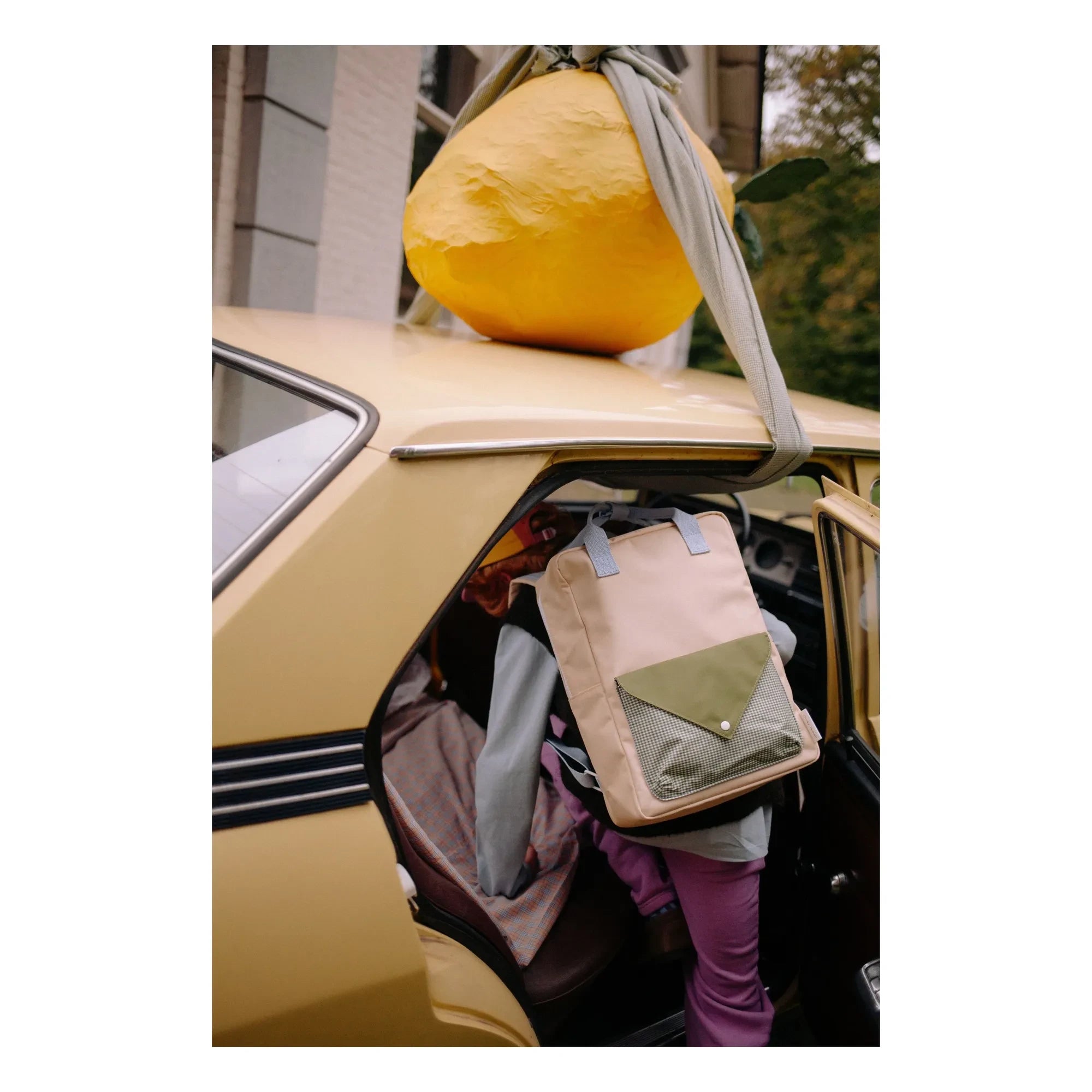 Sticky Lemon - Large Envelope Backpack | Beige