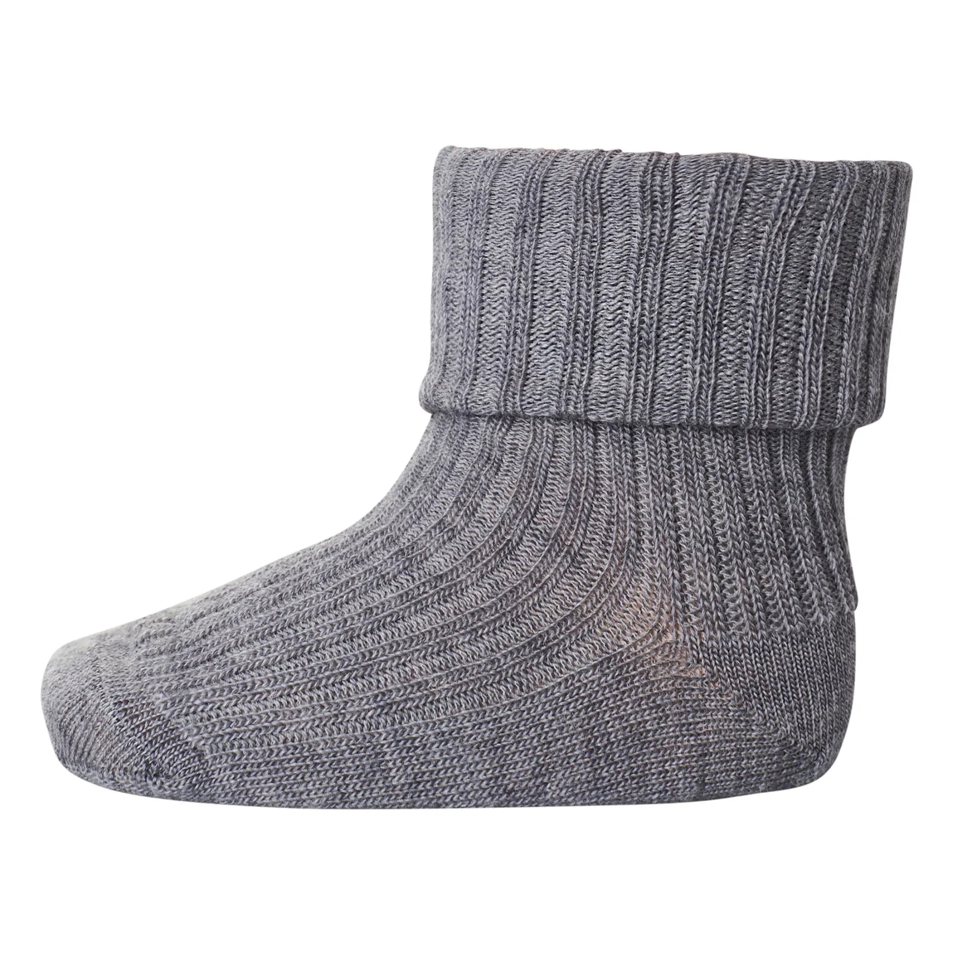 Mp Denmark - Ribbed Wool Socks | Gray
