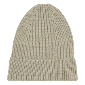 Hvid - Fonzie Merino Wool Beanie | Beige