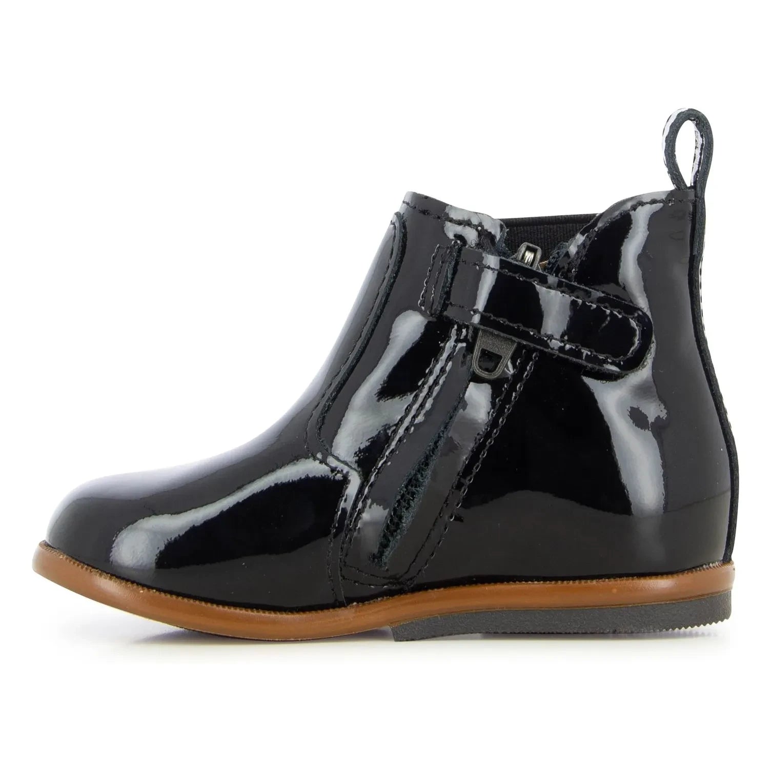Tartine et Chocolat - Zippered Patent Leather Boots | Black