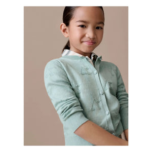 Bonpoint - Pointelle Lysia Organic Cotton Cardigan | Celadon