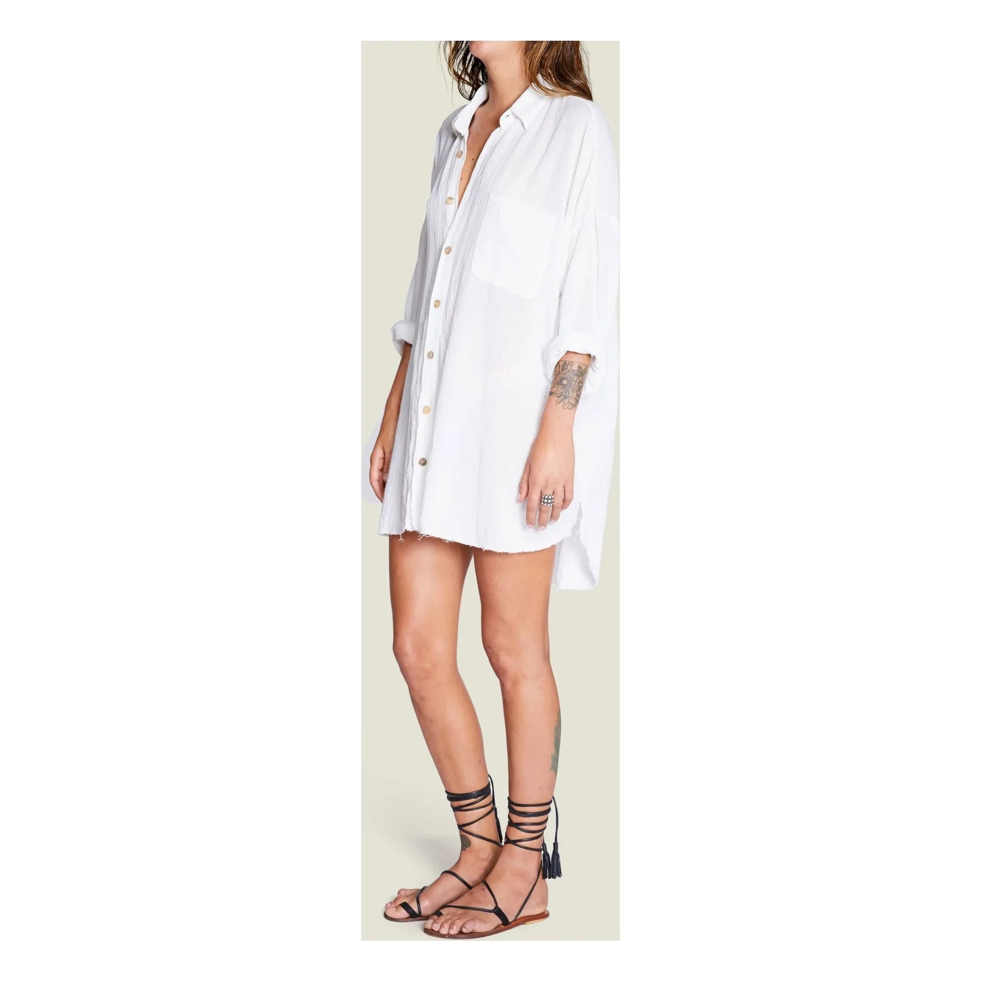 Maison Saint Julien - Mykonos Cotton Gingham Dress | Off-White
