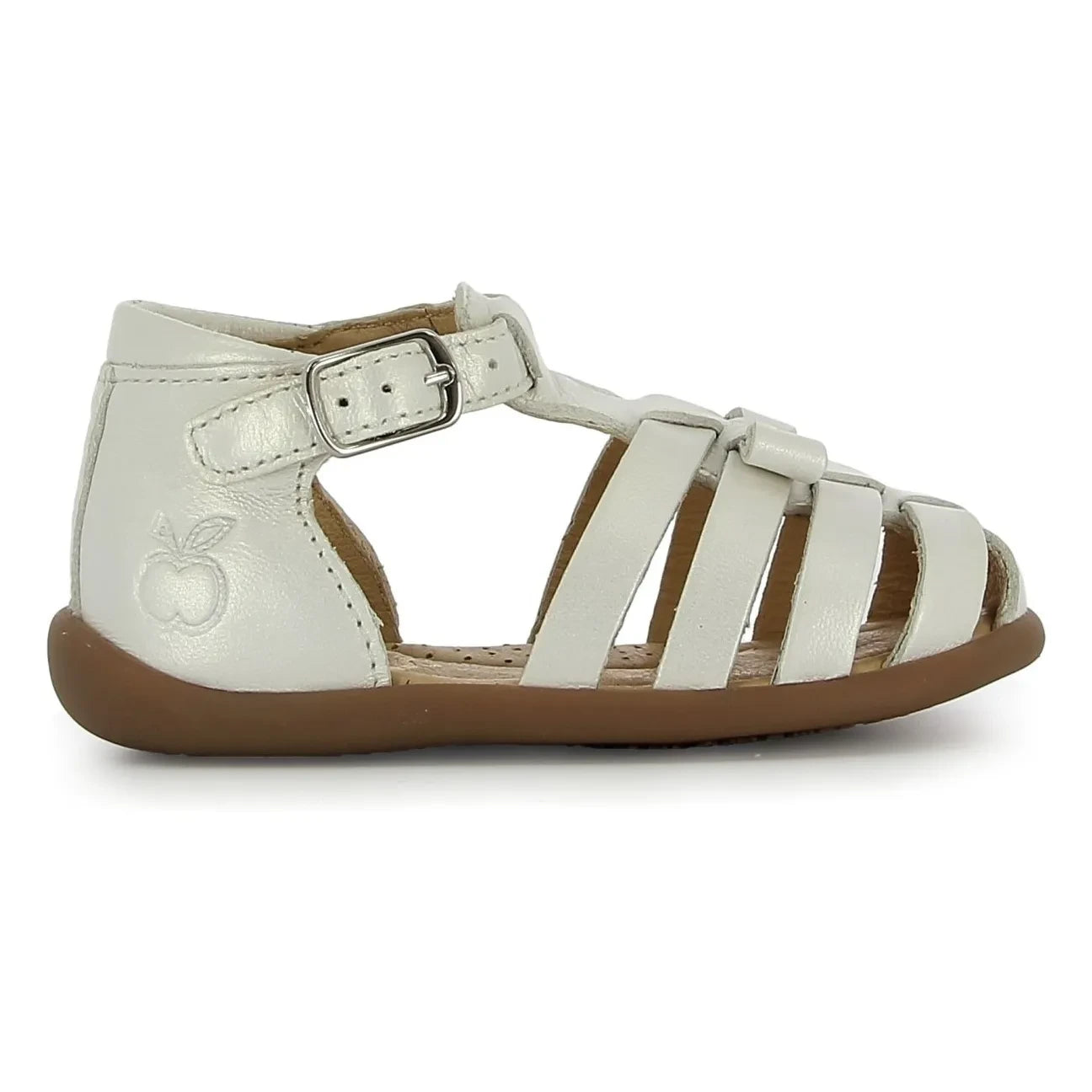 Pom d'Api - Knotted Metallic Sandals | White