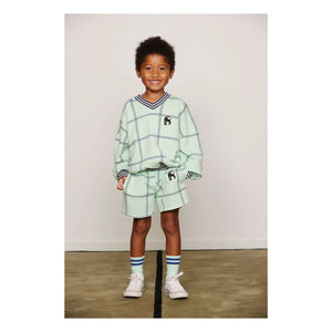 Mini Rodini - Organic Cotton Checkered Shorts | Green