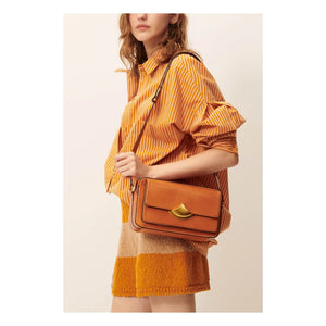 Sessùn - Fontella Cotton Striped Dress | Orange