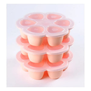 Béaba - Multi-Compartment Silicone Plate 6x150ml | Light Pink