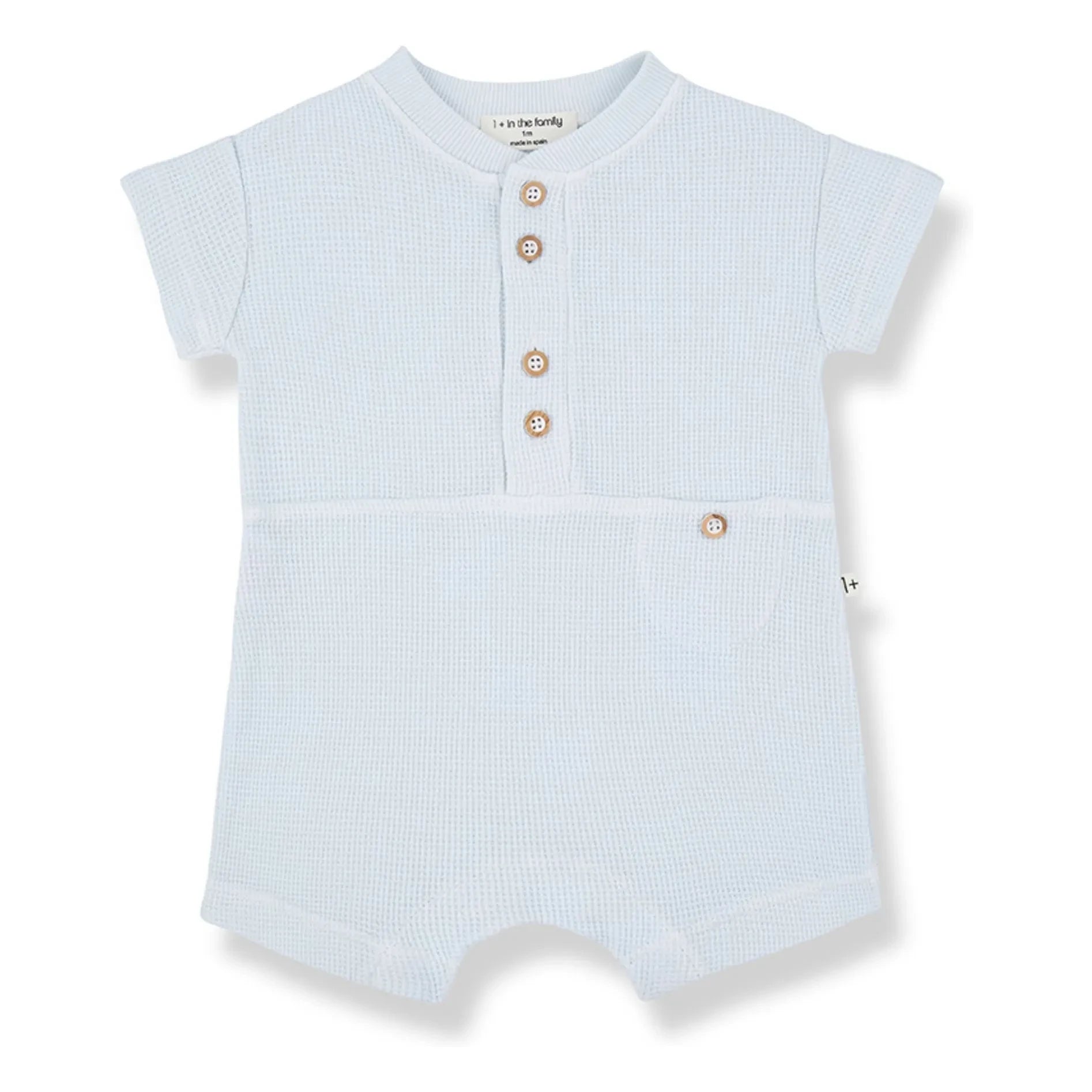 1+ in the family - Volos Embossed Romper | Light Blue