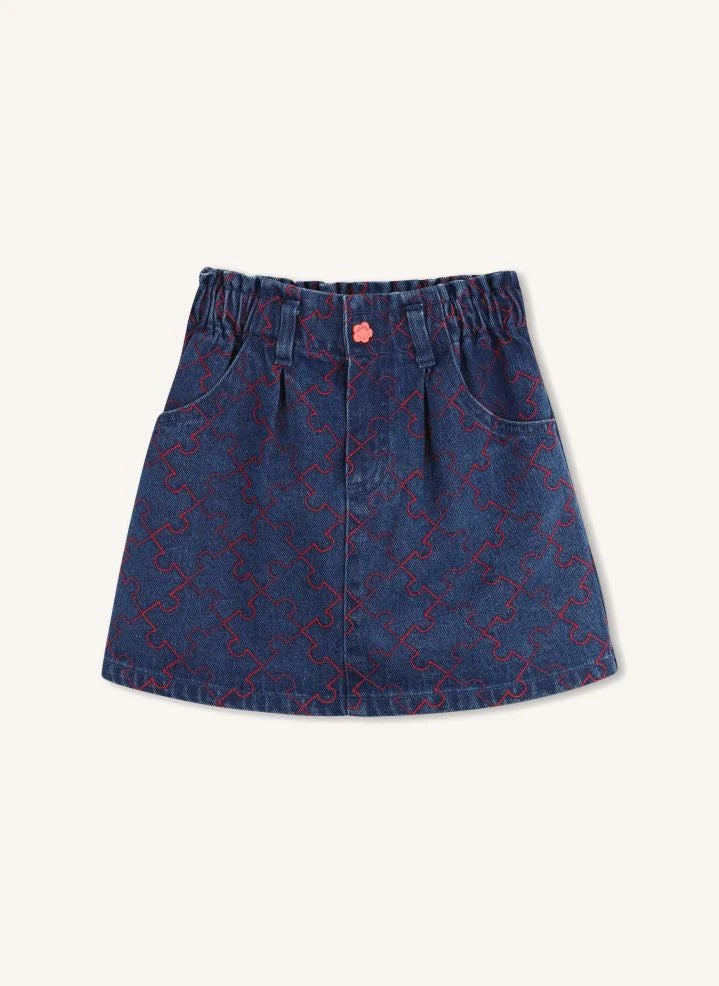 Kenzo - Elastic Denim Skirt | Blue