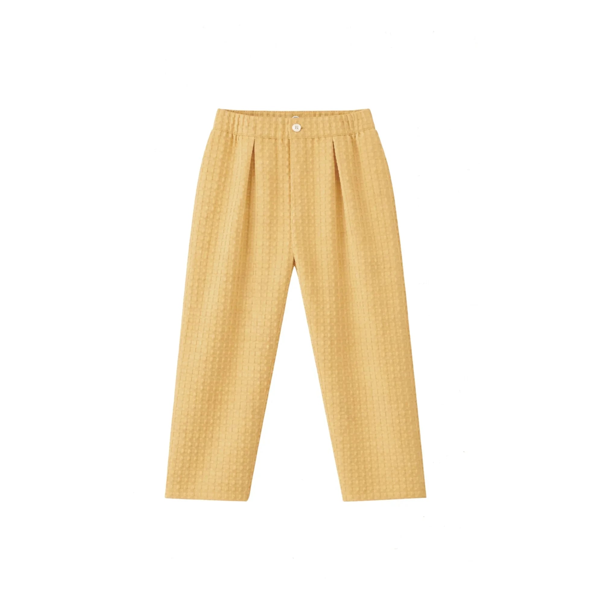 THE LiTTLE POETS - Carrotte Camões Waffle Pants | Mustard