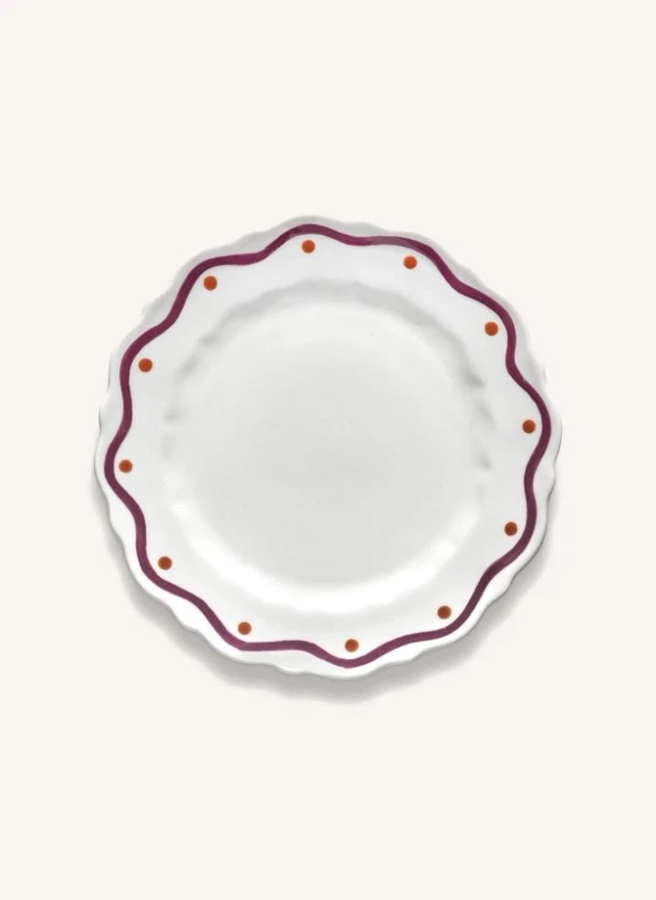 Serax - Charly Wave Pattern Dessert Plate - Set of 2 | Purple