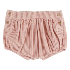 Emile et Ida - Striped Velvet Bloomer | Light Pink